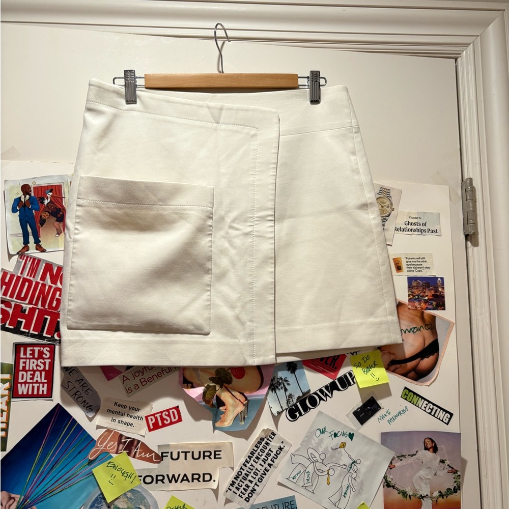 Halston Heritage Cream A-Line Skirt